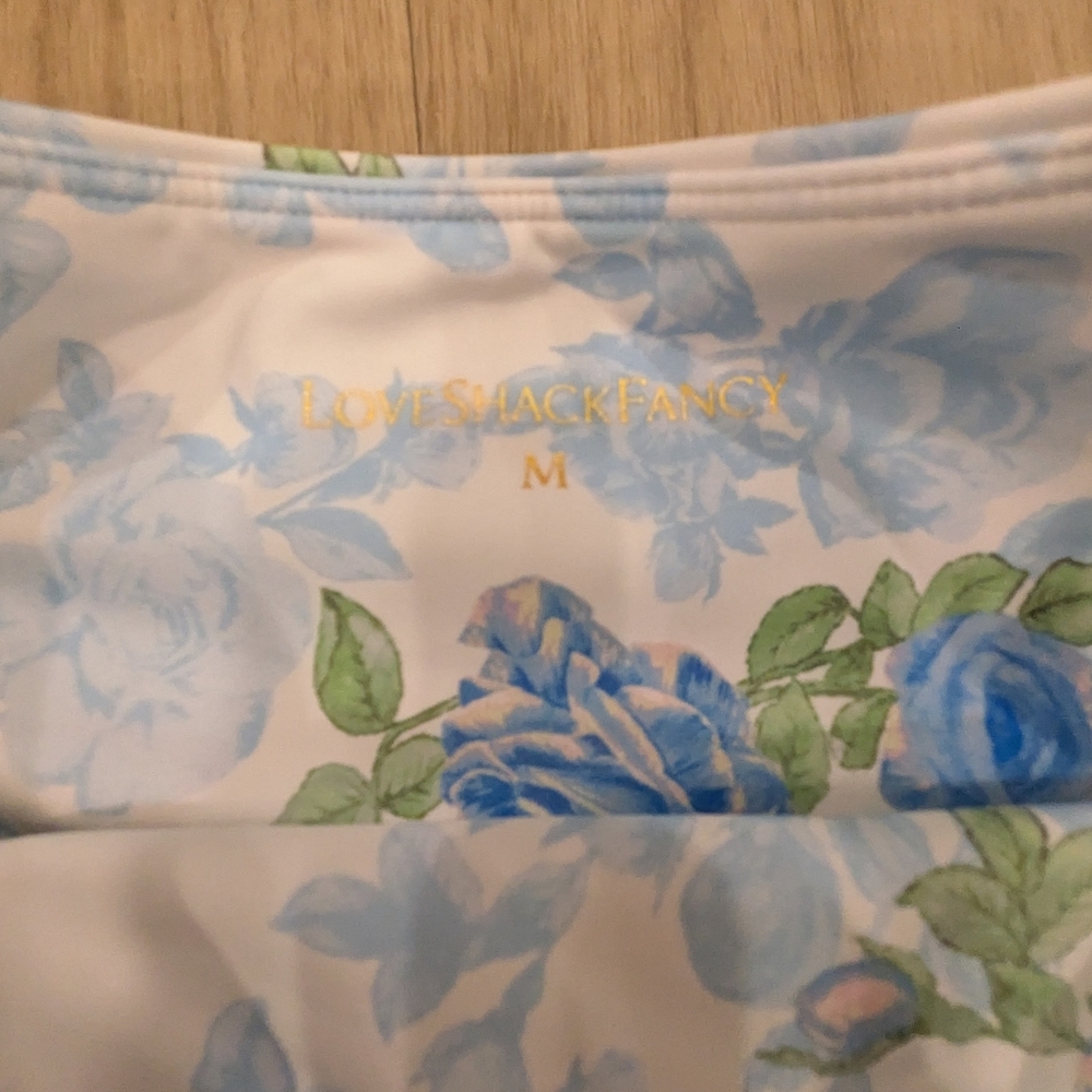 Love Shack Fancy Blue Floral Leggings Size M - Picture 5 of 7